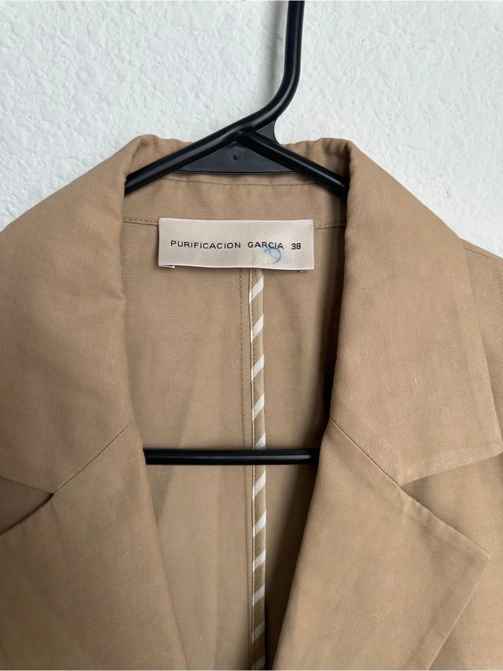 Purification Garcia women’s Blazer EU 38 US 8 beige linen blend